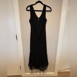 Robbie Bee Black Silk Maxi Dress 16W